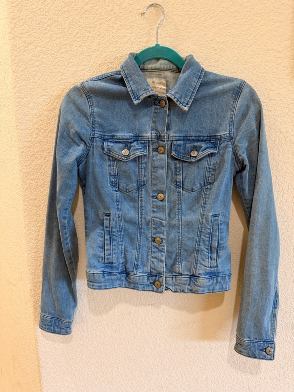 Bershka Denim Jacket - Classic  Light Wash Jean Jacket